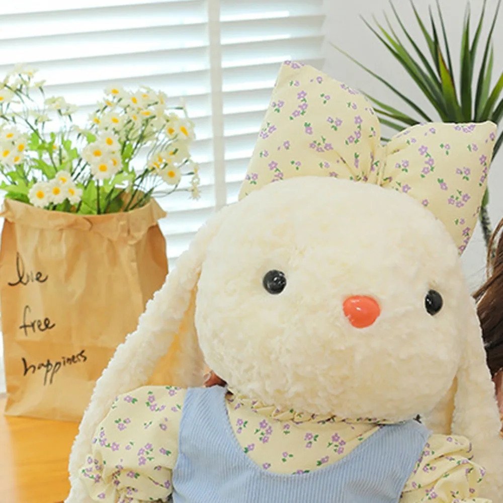 

Мягкая плюшевая игрушка-кролик, мультяшное животное, мягкая одетая кукла-кролик, кавайное красочное платье, мягкая кукла-кролик для мальчиков и девочек