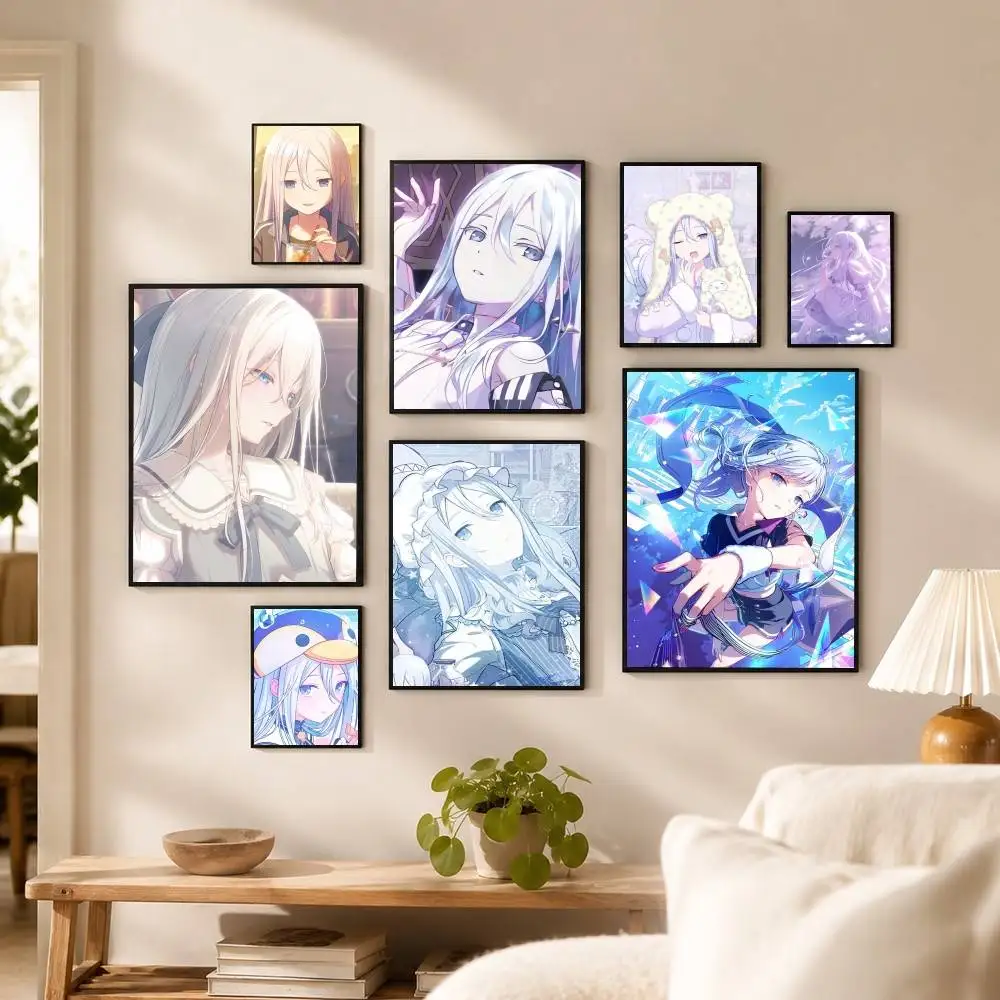 Game Figure Y-Yoisaki K-Kanade Poster High Quality Dorm Living Room Aesthetic Wall Decoration Painting Stickers Gift