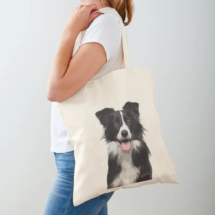 

Border Collie dog_Dog Breeds. Tote Bag shopping bag logo hand bag Women's Customizable tote