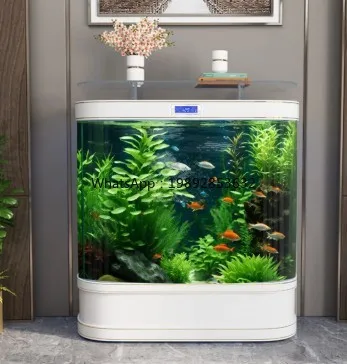

Double Round Fish Tank Living Room Small Medium Household Floor Wall Mounted Back Filter Integrated Glass