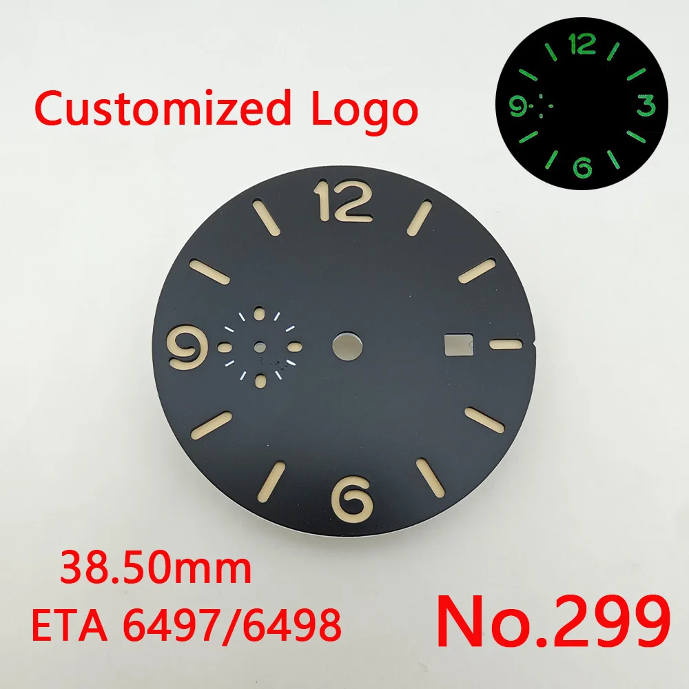 36.2mm Dial ETA 6497/6498 Dial DIY Custom LOGO ETA 6497/6498 Luminous Watch dial Accessories Suitable For ETA 6497/6498 Movement