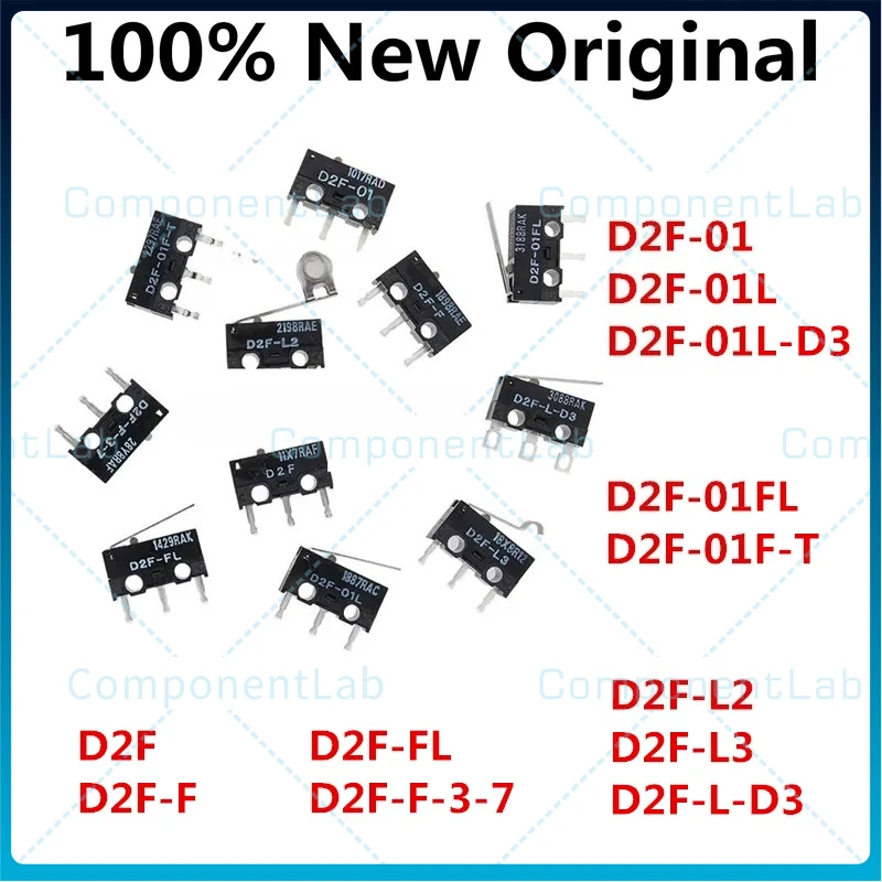 10PCS/Lot D2F-01、D2F-01L 、D2F-01L-D3、D2F-01FL、D2F-01F-T、D2F、D2F-F、D2F-FL、D2F-F-3-7、D2F-L2 DIP Brand new original travel switch