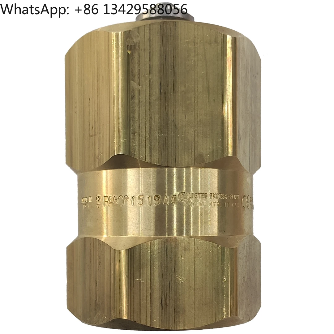

REGO 1519A4 Brass Relief Valve 100 GPM DN50 Excess Flow Valve for Liquid or Vapor Line Service