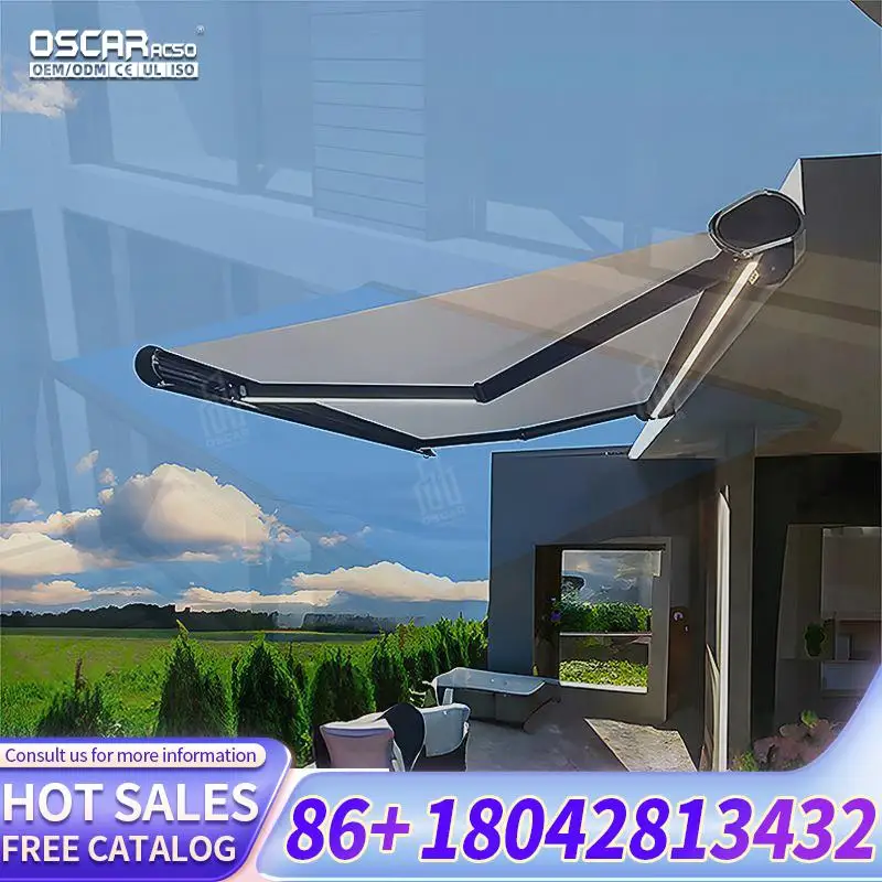 

3m Retractable Arm Full Cassette Awning for Outdoor Patio and Garden with Heavy Duty Feature and Maximum Projection Retractable