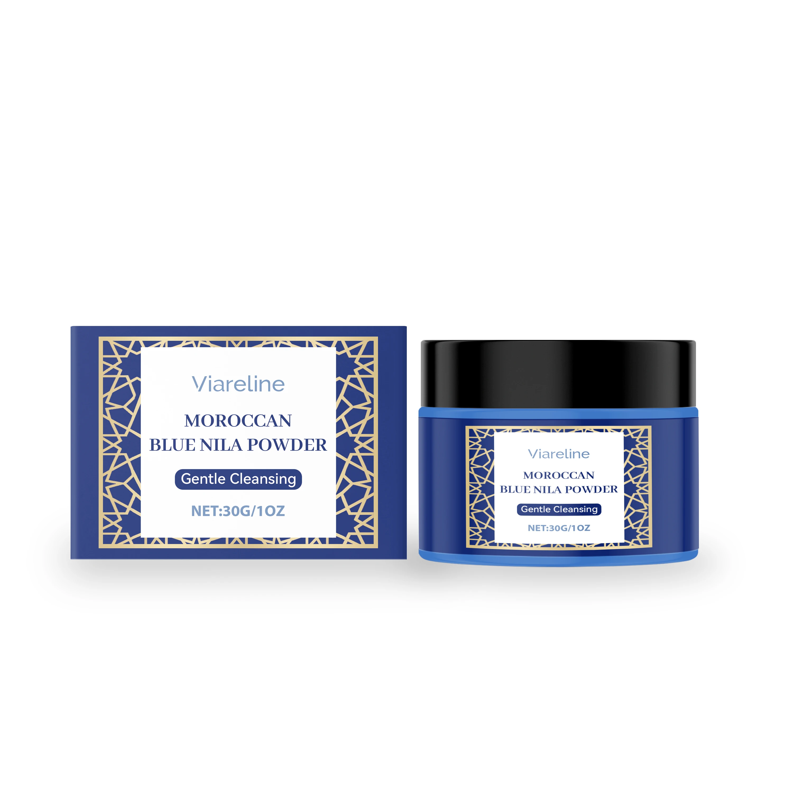 Viareline Facial Mask Powder Cleansing Pores Oil Control Brightening Deep Hydration Glowing Skin For Soft And Smooth Skin 30g