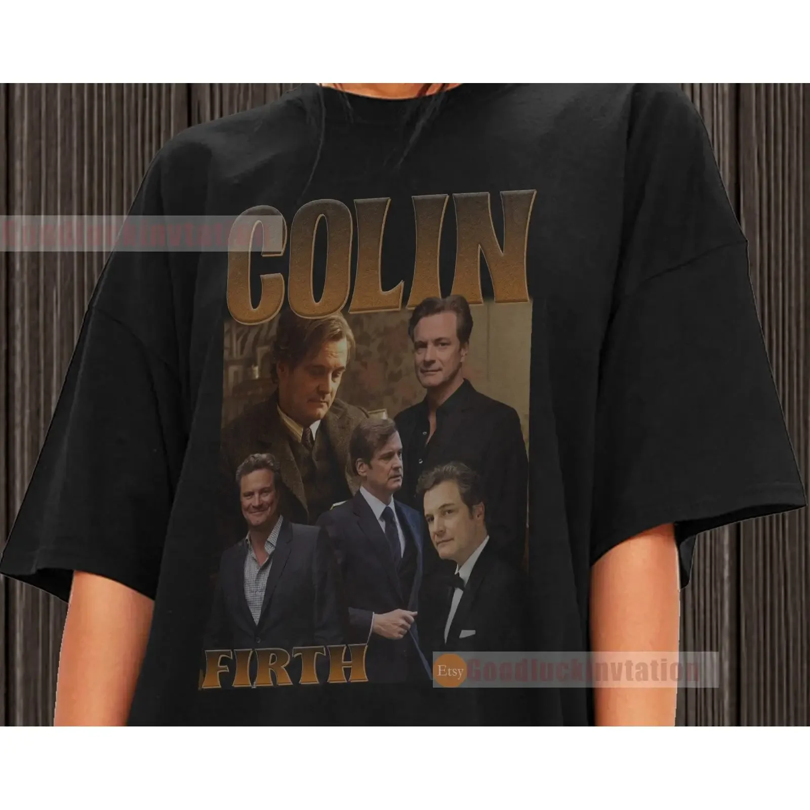 Colin Firth T Shirt Cotton Vintage 90's Crewneck vintage Washed Breathable Versatile streetwear Soft graphic fashion Stretched