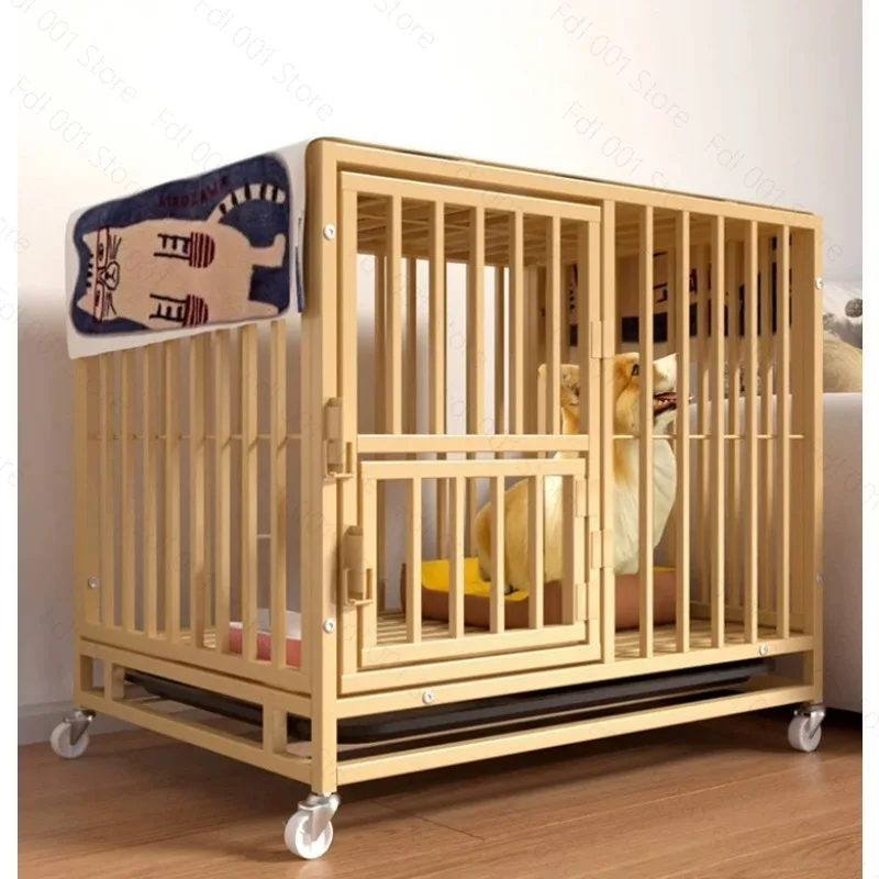 Bold Reinforced Dog Cage Medium Large Dog Indoor with Toilet Small Dog Kennel