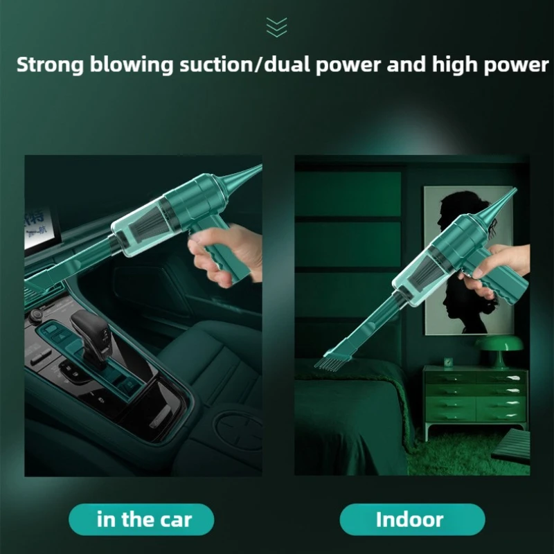 高吸引車載ワイヤレス掃除機 ポータブルハンドヘルド乾湿両用集塵機 コードレス 家庭 車両両用 ミニ掃除機