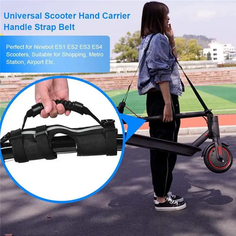 Correa de transporte para patinete, correas antideslizantes para patinete con hombrera, cómoda herramienta de transporte para esterilla de Yoga, silla de campamento y esquí