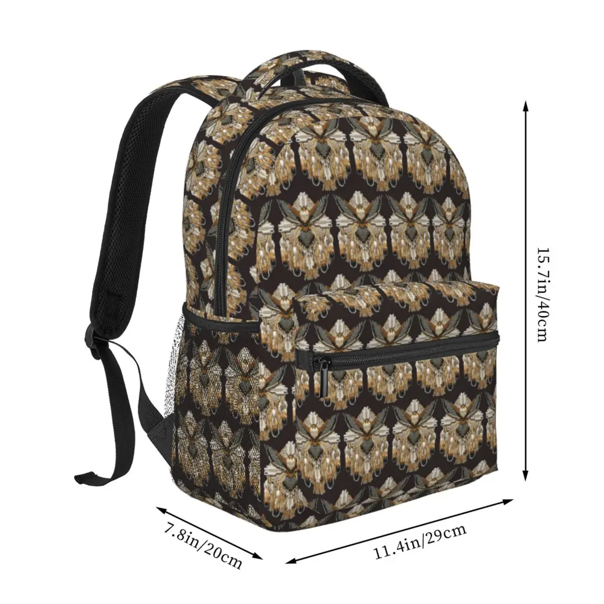 Aplomado Falcon Native American Mandala Backpack Student BookBag Children School Bag Computer Shoulder Bags for Men Women