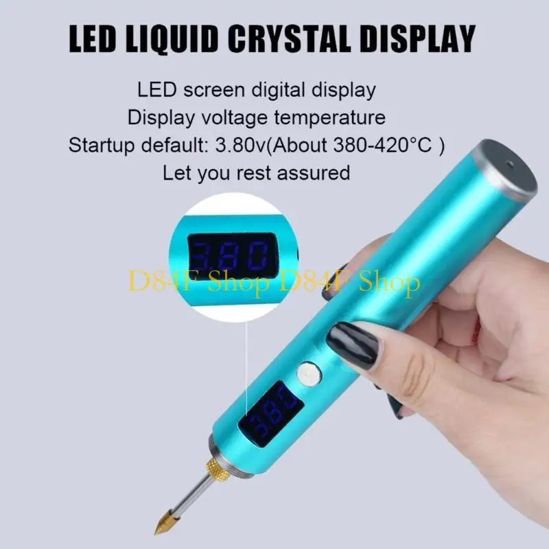 

D84F High-power Electric Soldering Iron Adjustable Rechargeable Wireless Soldering Iron LED Screen Digital Display