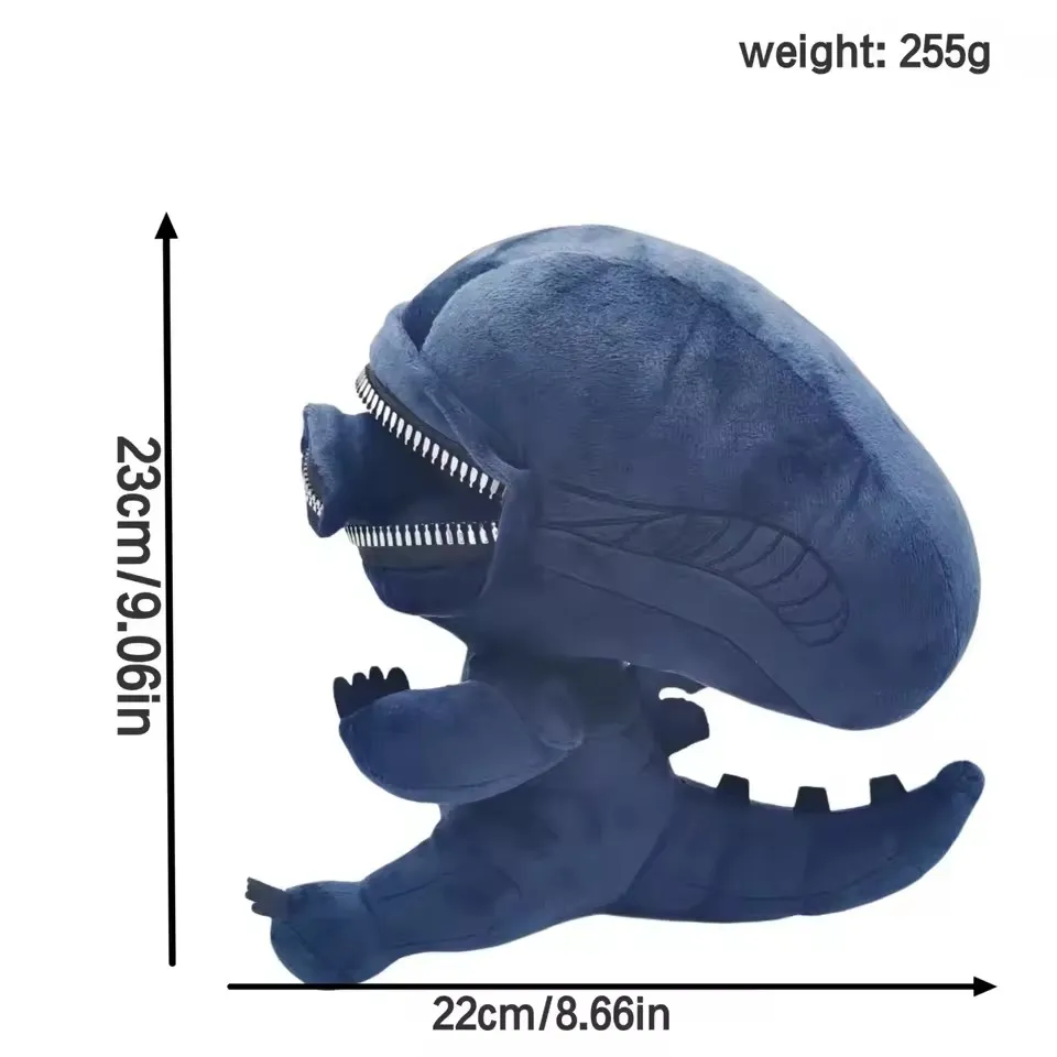 Alien-Xenomorph-förmiger Plüsch mit Reißverschluss, weiches Stofftier, cooles Plüschtier, tolle Geschenke für Raumdekoration für Jungen und Mädchen – Detail 6
