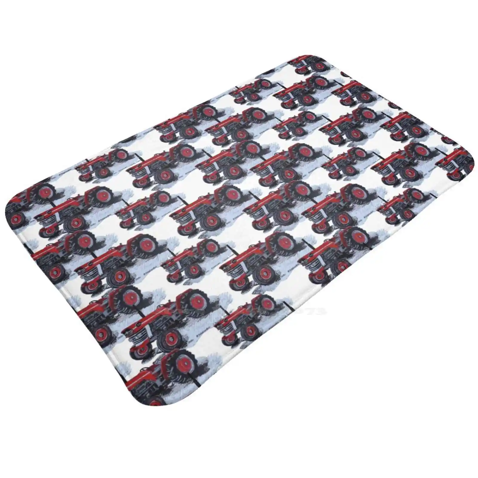 الأحمر جرار تي شيرت القطن التي شيرت أحمر أسود الصلب الزراعة مزرعة ساحة آلات المزرعة ماسي فيرغسون 178 خمر جرار قديم #2