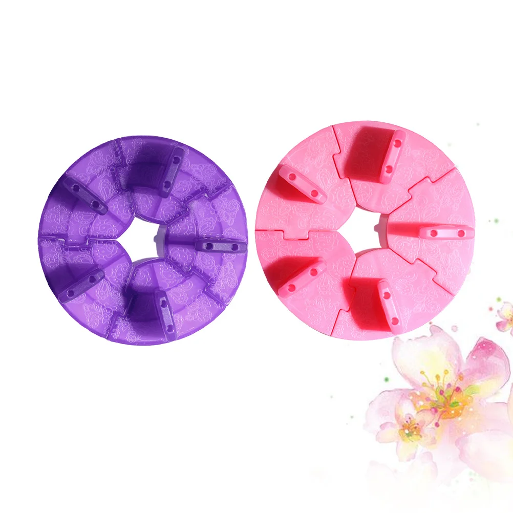 

2Pcs Nail Art Practice Rack Detachable Display Holder Manicure Training Stand False Nail Tips for Salon Home Use Beauty Tools