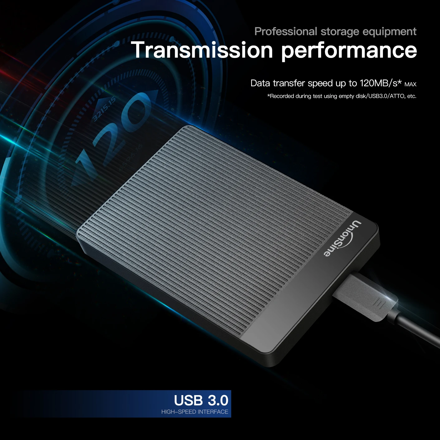 ‌ 【شحن سريع】قرص صلب خارجي UnionSine سعة 500 جيجابايت USB3.0 محمول للكمبيوتر الشخصي/Mac/سطح المكتب/MacBook، وحدة تخزين عالية السرعة ‌