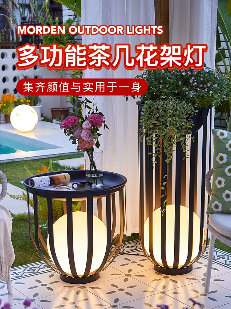 Solar lawn lamp, outdoor waterproof garden lamp, villa, garden, outdoor flower shelf lamp