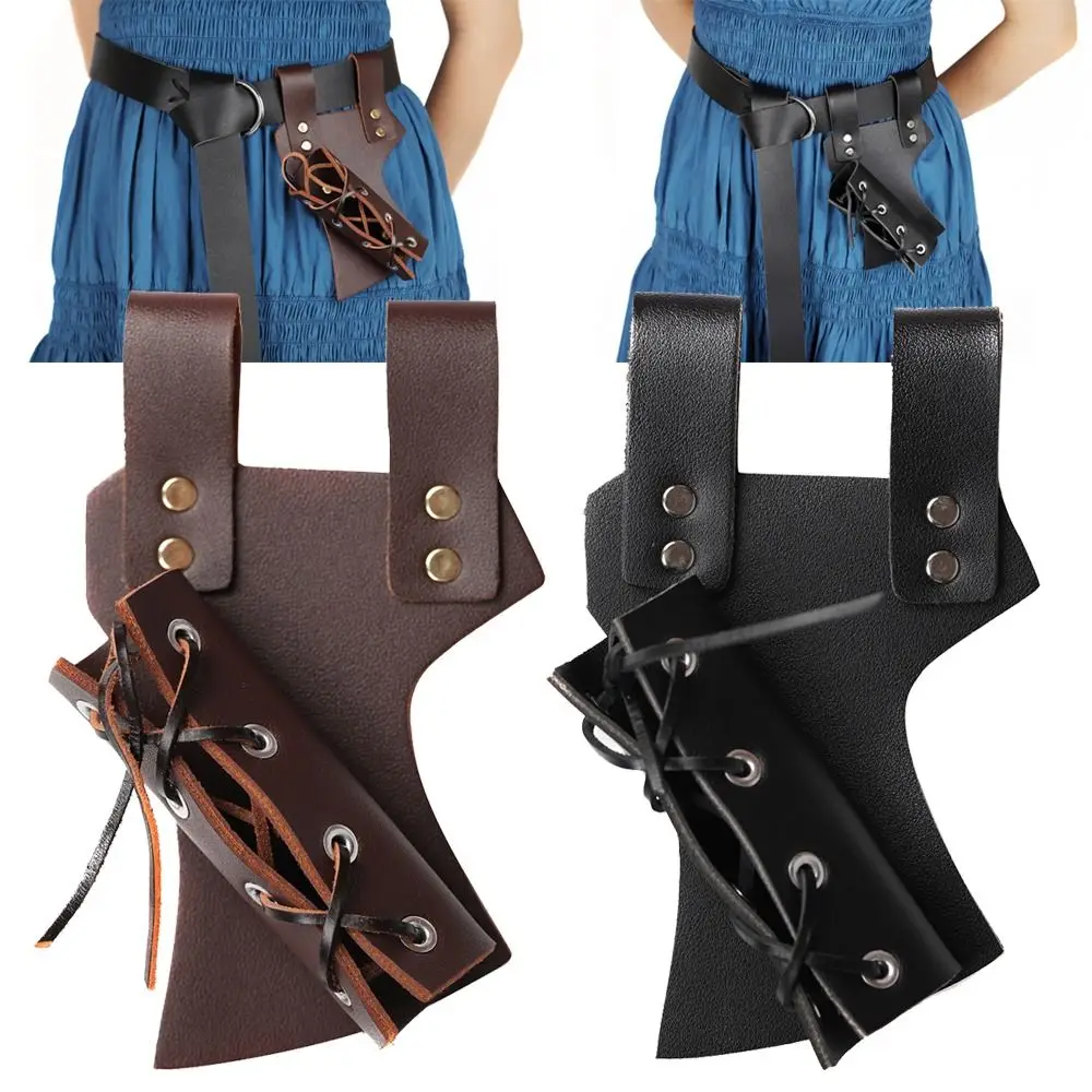 Durable PU Leather Medieval Sword Holder Cosplay Vintage Sword Holder Belts Retro Knight Sheath Scabbard For Adult Men