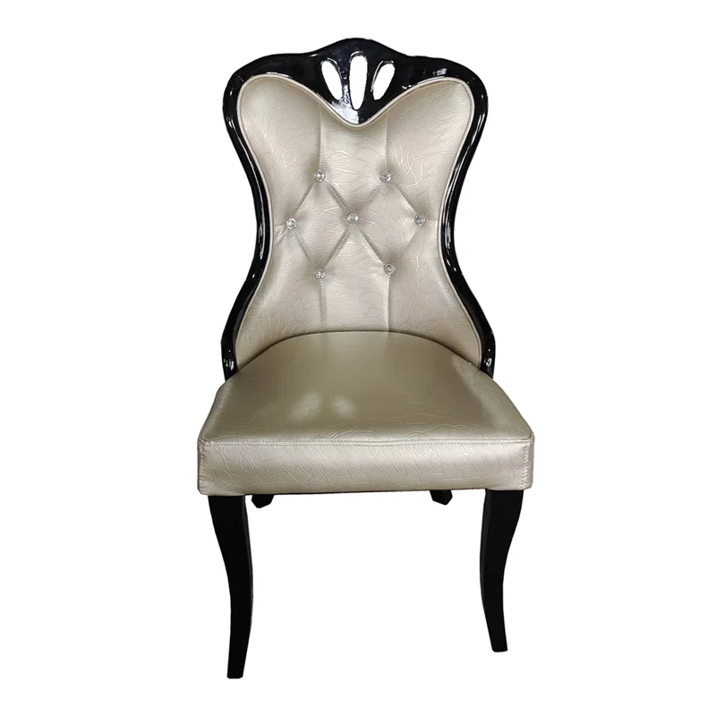 

Factory Wholesale European Simple European Modern Solid Wood Chair Soft Bag Backrest Dining Chair Home Hotel Box Restaurant Chai