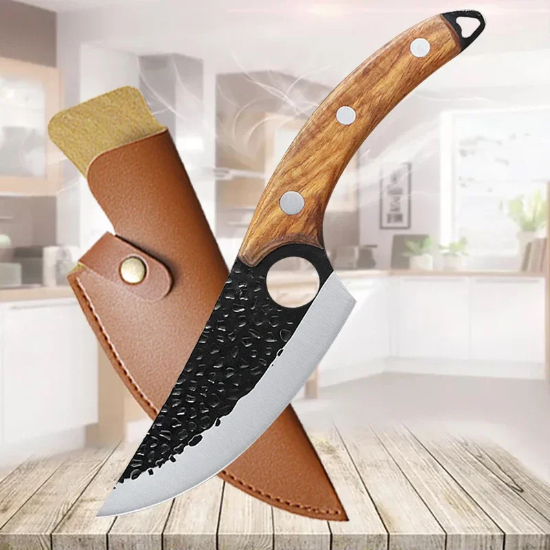 Boning Knives Chef Cooking Slicing Meat Fruit Fish Fillet Kitchen Knives Stainless Steel Hand Forge Blade Utility Barbecue Knife