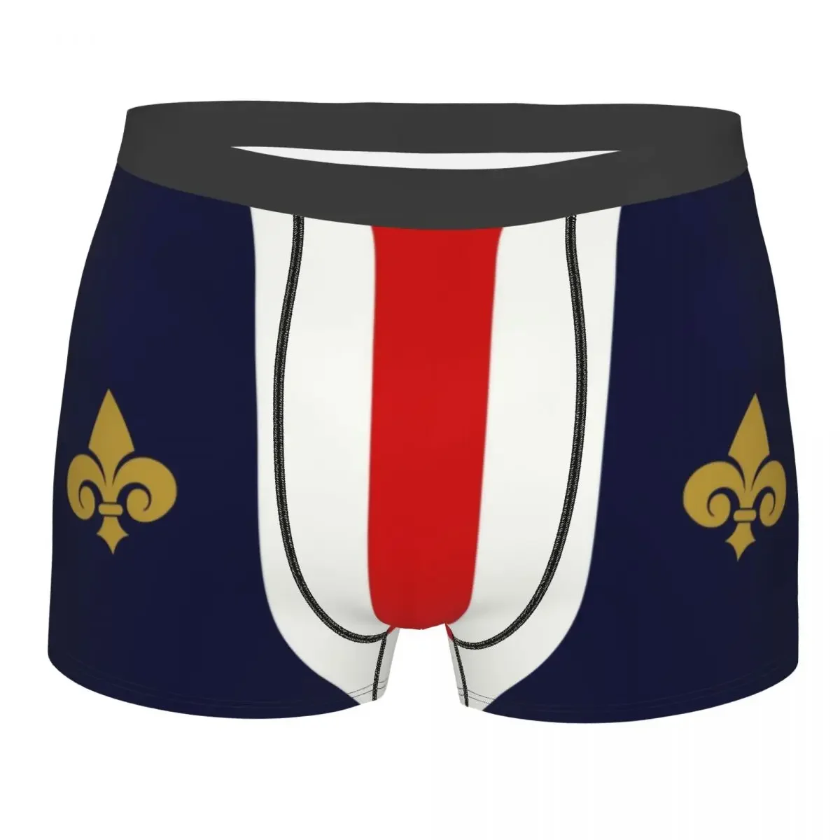 France Flag Boxer Shorts For Men 3D Printed Male French Lily Flower Underwear Panties Briefs Soft Underpants