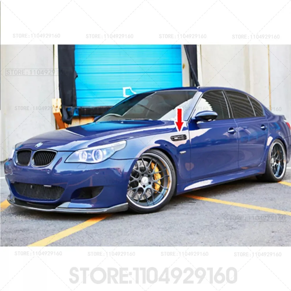 For 2006-2010 E60 BMW M5 5 Series Front Wing Grille Cover Panel Brand New Chrome Car Fender Side Vents 51137896849 51137896850