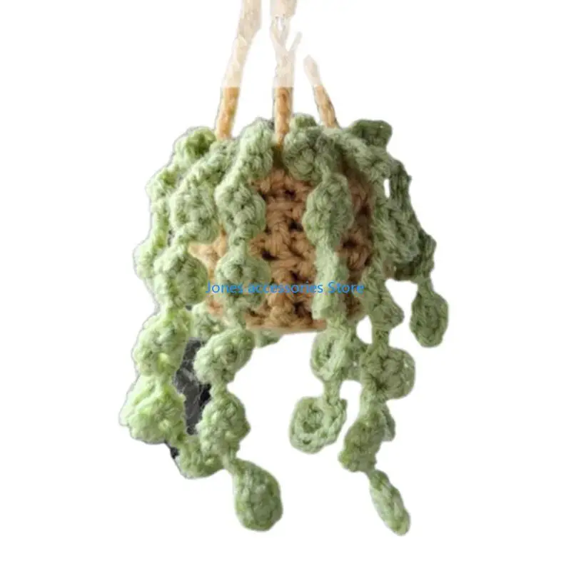 

W8KD Crochet Flower Artificial Flower Hand-knitted Flower Homemade Crochet Knitted Flower Car Home Decorations