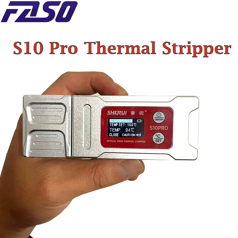 

FASO S10 Pro Fiber Thermal Stripper Pliers Heated Optical Wire Stripping Slitter Ribbon Fiber Hot Stripper Cable Fusion Tool