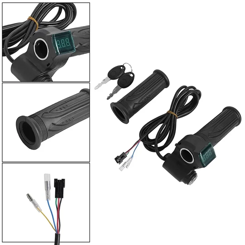 

A51Q-переключатель мощности, ручка дроссельной заслонки со светодиодным цифровым дисплеем, 24/36/48/60 В для электрического велосипедного скутера