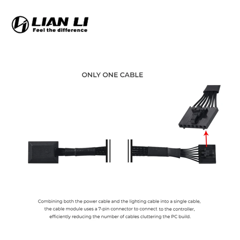 Lian Li Uni Fan Module Cable for SL-INF Series, Original Accesory Part, Black Single Pack