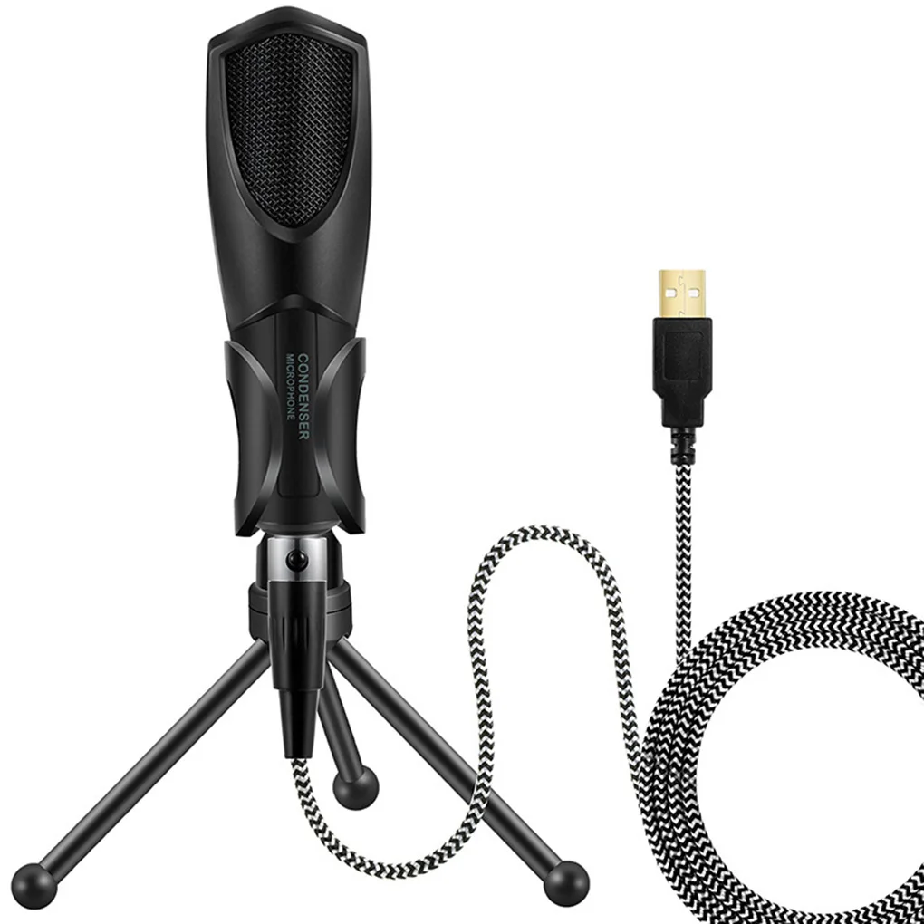 USB Condenser Desktop Microphone Computer Notebook Voice Chat Conference Speech Singing Stand Studio Mic image 5