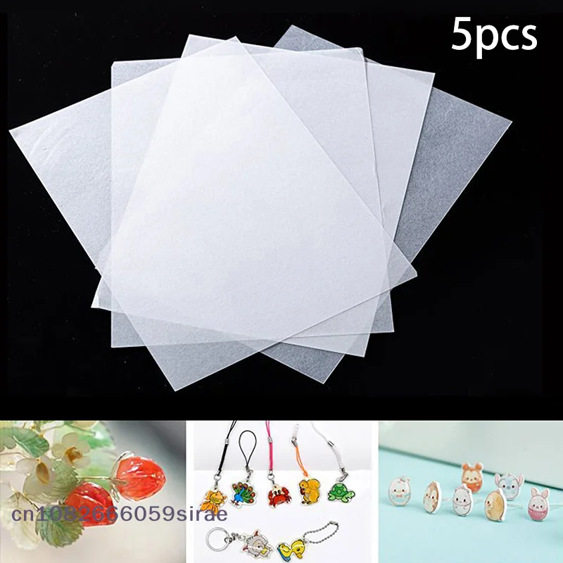 

5 Pcs Heat Shrink Plastic Sheets Fun Thermal Heat Shrink Film Translucent Sheets Blank Shrink Art Film Paper For DIY 20x29CM