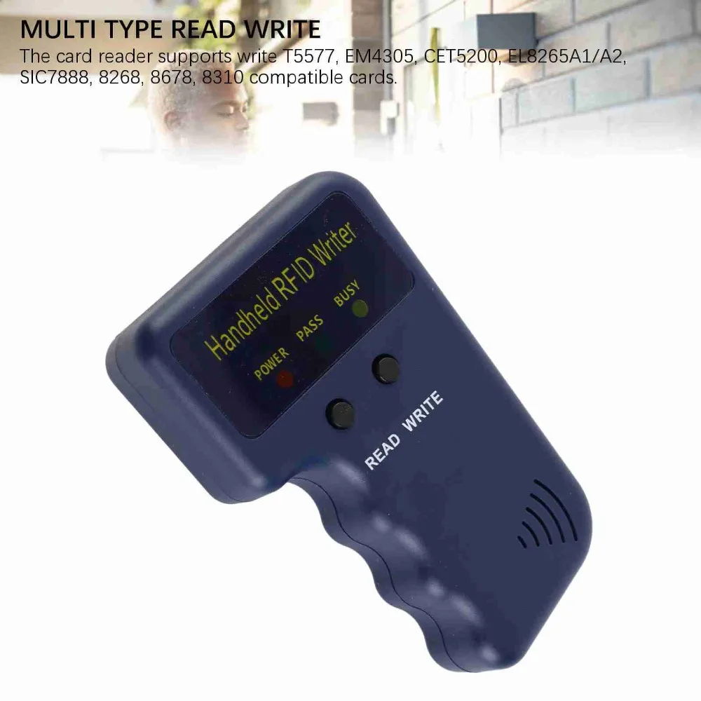 125 kHz Frequenz-Handheld-Kartenkopierer, Handleser, Schreibfunktion, Smartcard-Duplikator für T5577 oder EM4305