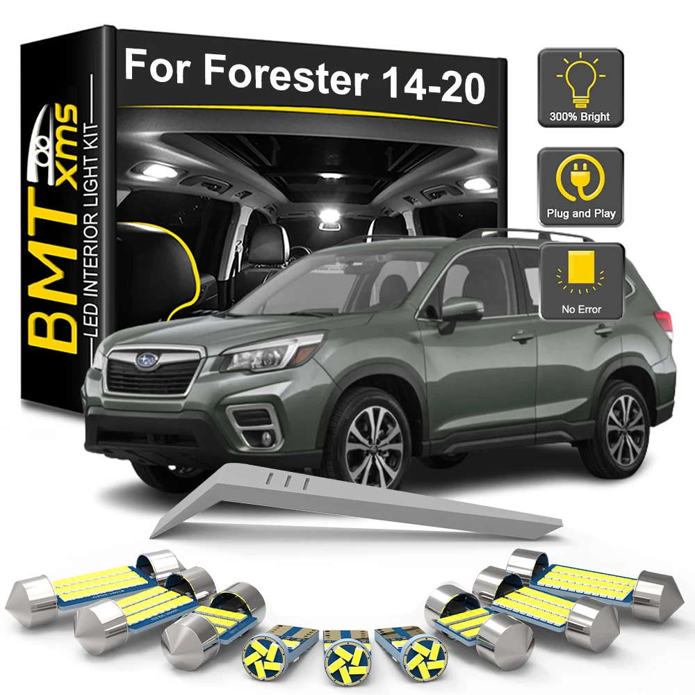 

BMTxms 10Pcs Canbus For Subaru Forester SJ 2014 2015 2016 2017 2018 2019 2020 Car LED Interior Light Bulb Kit Dome Trunk Lamp