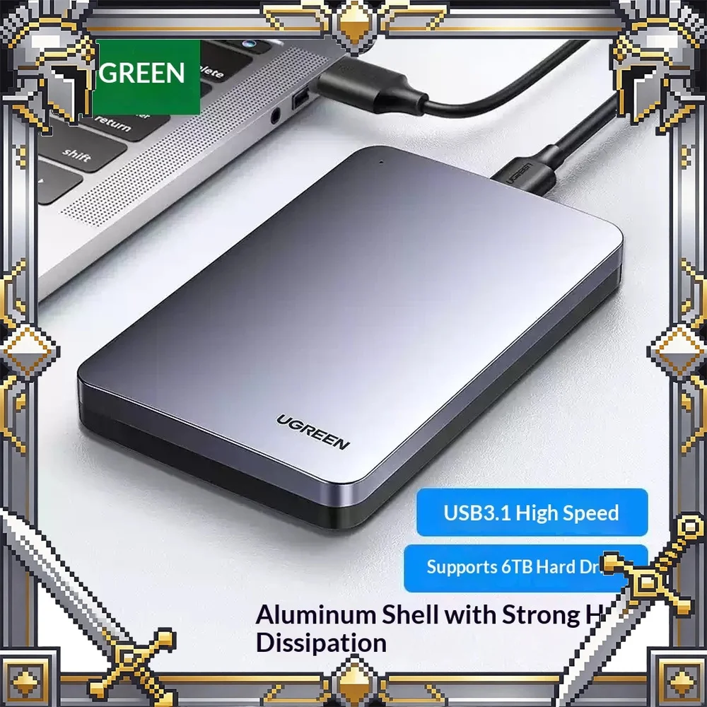 UGREEN CM300 Docking Station Adapter USB 3.1 2.5 Inch SATA SSD Hard Drive Enclosure Aluminum Alloy.