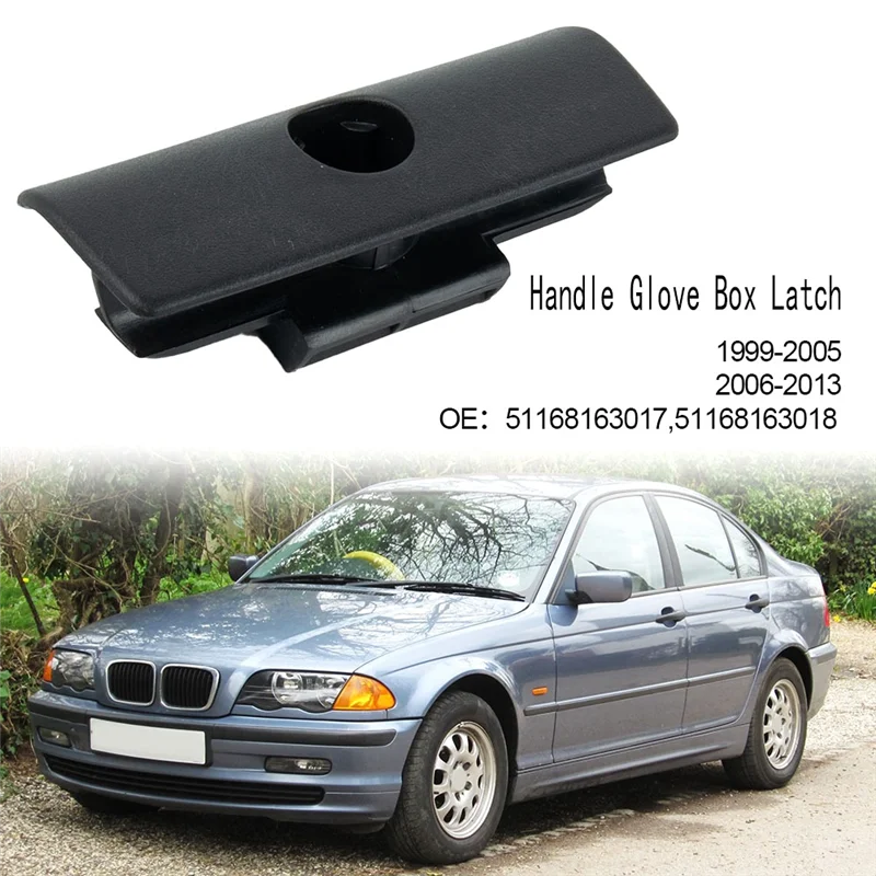 

Black Glove Box Latch Handle Glovebox Lock Handle Parts Accessories For BMW 3 Series E46 E90 51168163018 51168163017