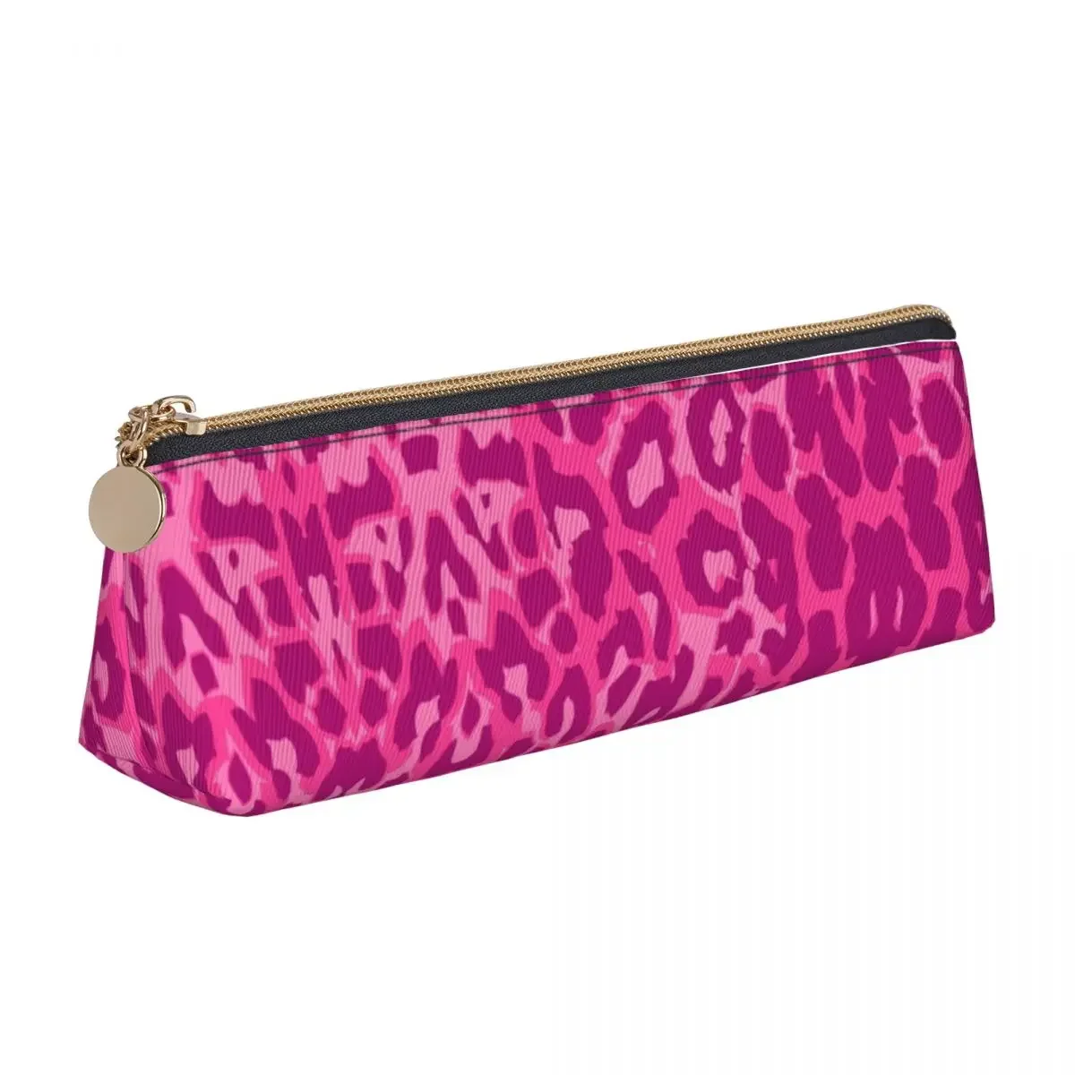 Pink Animal Spots Leopard Pencil Case Trendy Zipper Pencil Pouch Students Lovely Large Back To School Pencil Cases Supplies