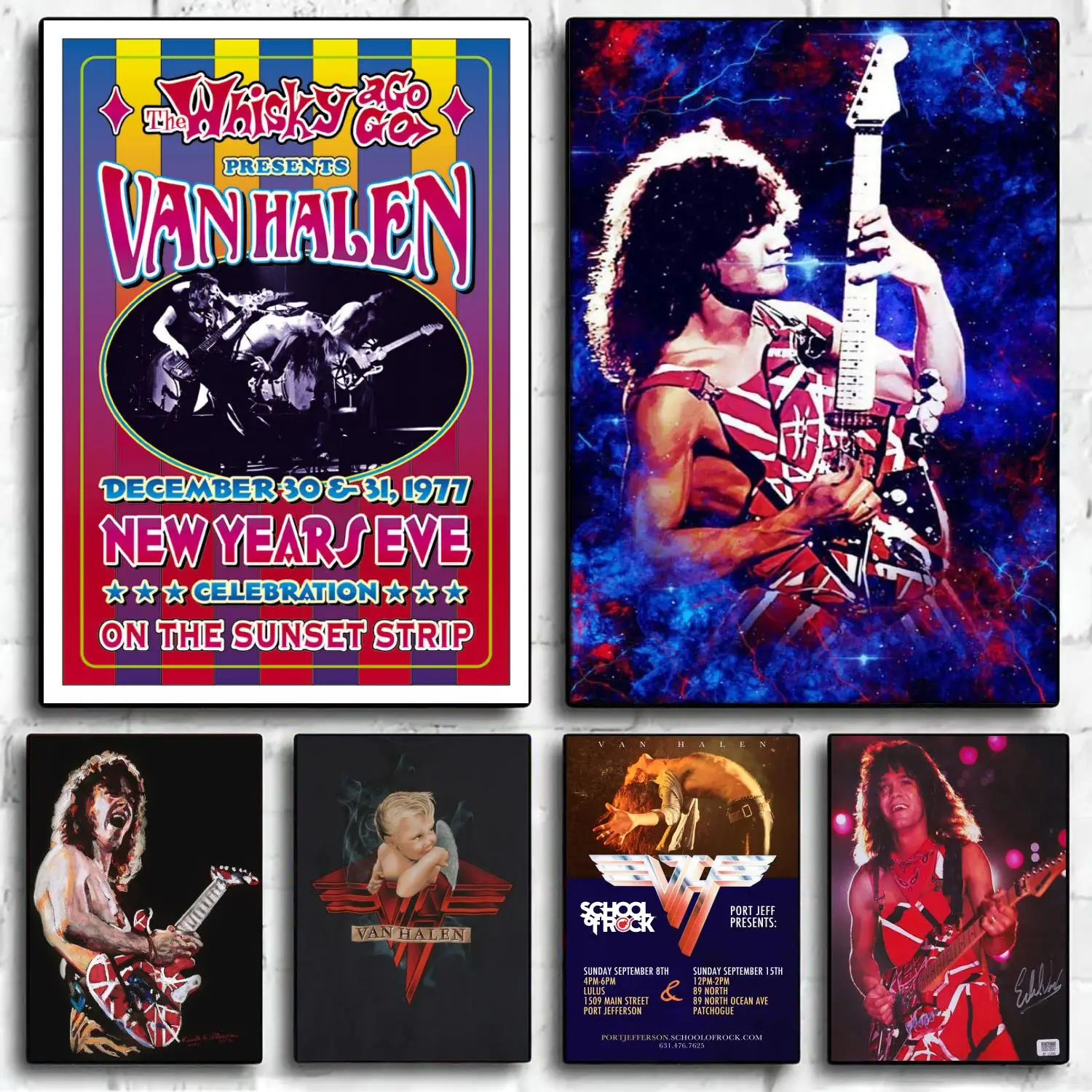 Van Halen Band Decoration Art Poster Wall Art Personalized Gift Modern Family bedroom Decor Canvas Posters