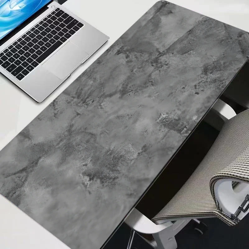 แผ่นรองเมาส์ขนาดใหญ่พิเศษ XXL สำหรับเกมเมอร์ แผ่นรองคีย์บอร์ด แผ่นรองเมาส์แบบพรม ยางกันลื่น แผ่นรองเมาส์สำหรับเล่นเกม โน้ตบุ๊ก ยอดนิยม สีเทา