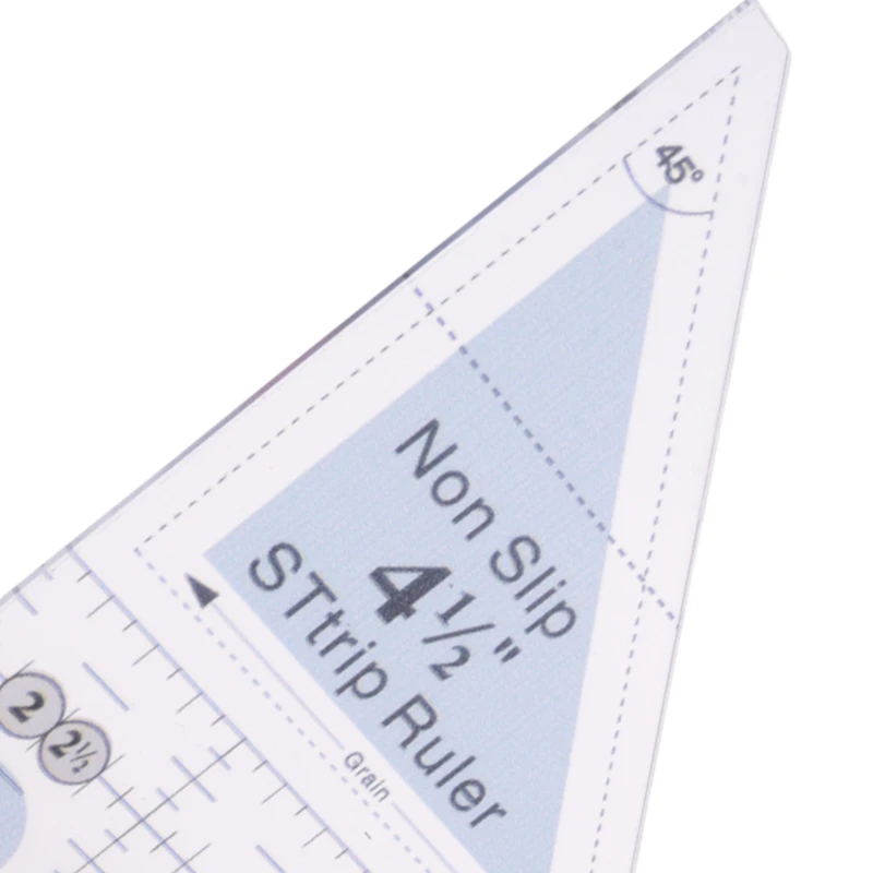 مسطرة شريطية مزدوجة إبداعية ، مانعة للإنزلاق ، ربع مربع ، دليل قطع ثلاثي الأركان ، شبكات 45 درجة ، 10"