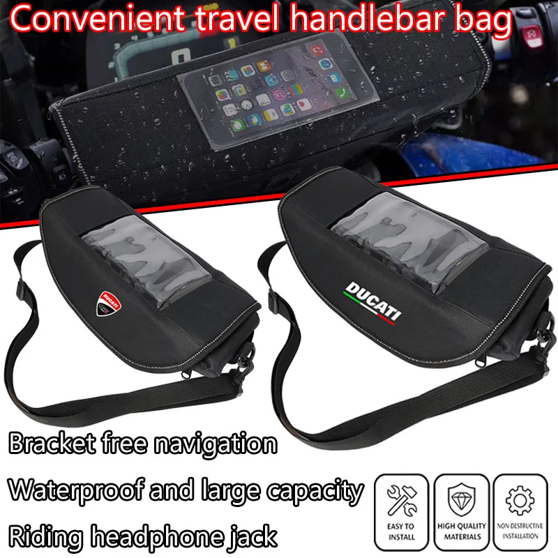 

Motorcycle Accessories tools bag Handlebar Bag Navigation Fit For Ducati V2 V4 400 620 695 696 796 821 Monster 899 959 1199 1299