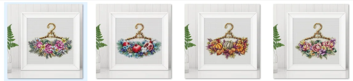 

Cross Stitch Kit Hanger Flower - Winter 39-33 Cross stich Kits Homfun Craft Cross Stich Painting Decorations For Home