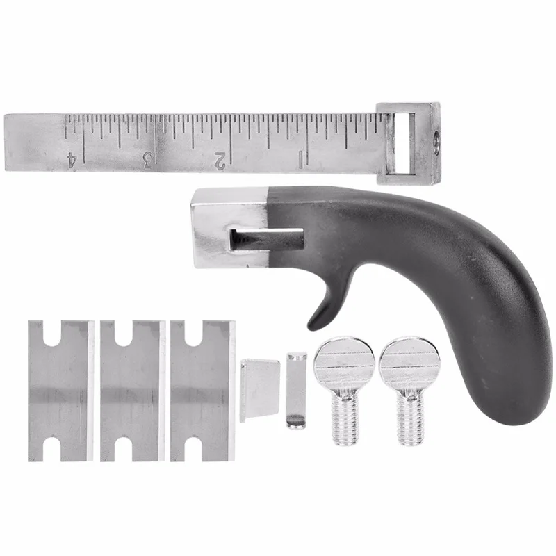 Professional DIY Adjustable Leather Strap Cutter Tools, Hand Belt Strip Cutting Machine with Aluminium Handle for Leather Craft