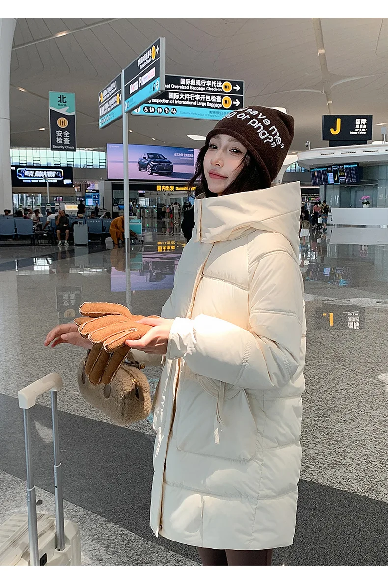 Winter Women Clothing Warm Long Parka Thick Puffer Jacket Zipper Black Cotton-padded Coats Windproof Jackets New 2026 6