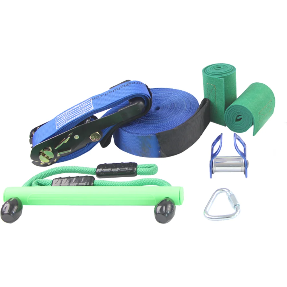 

Ninja Warrior Line Obstacle Course for Kids,Anti-Slip Ninja Slider Slackline Set