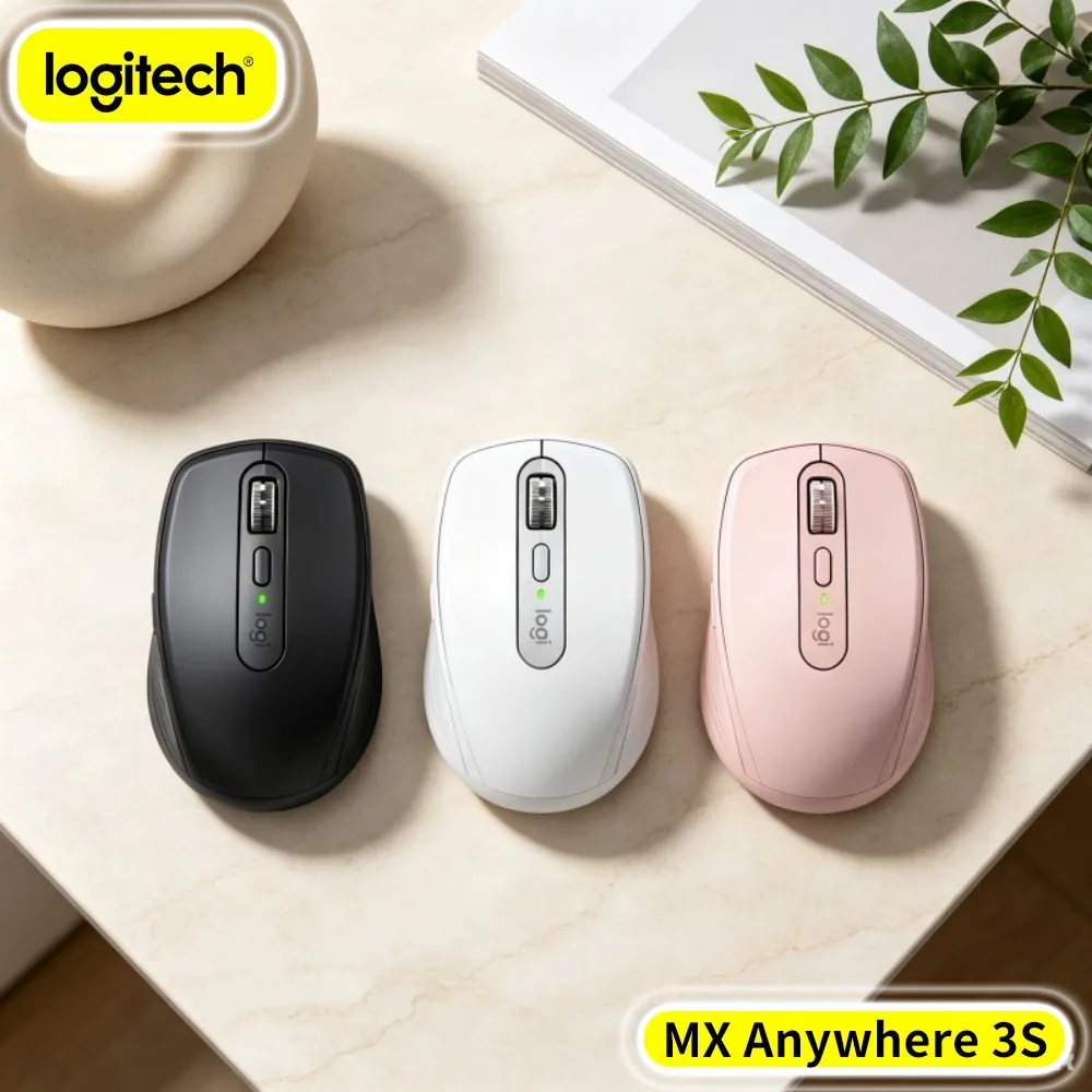Top-Tier Logitech MX Anywhere 3S Mouse - 8000 DPI, Hyper-Scroll, Silent Click, USB-C Fast Charge For Multi-Store Use