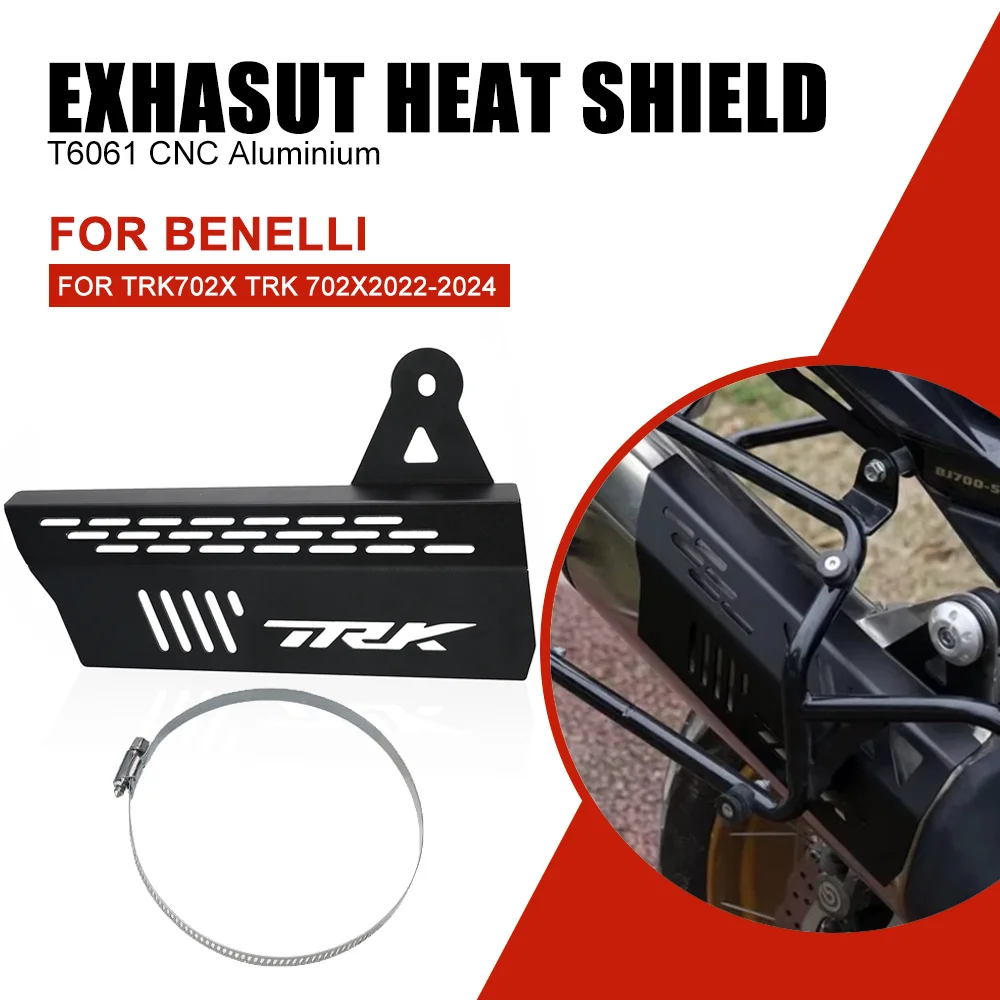 

For Benelli TRK702X TRK702 X TRK 702 X 2022 2023 2024 Motorcycle Exhaust Pipe Protector Heat Shield Guard Anti-scalding Cover