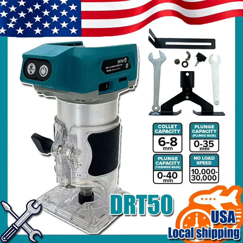 

Подходит для Makita DRT50, аккумуляторный триммер, перезаряжаемый торцовочный станок, бесщеточный долбежный инструмент, фрезерный гравировальный станок для работы по дереву