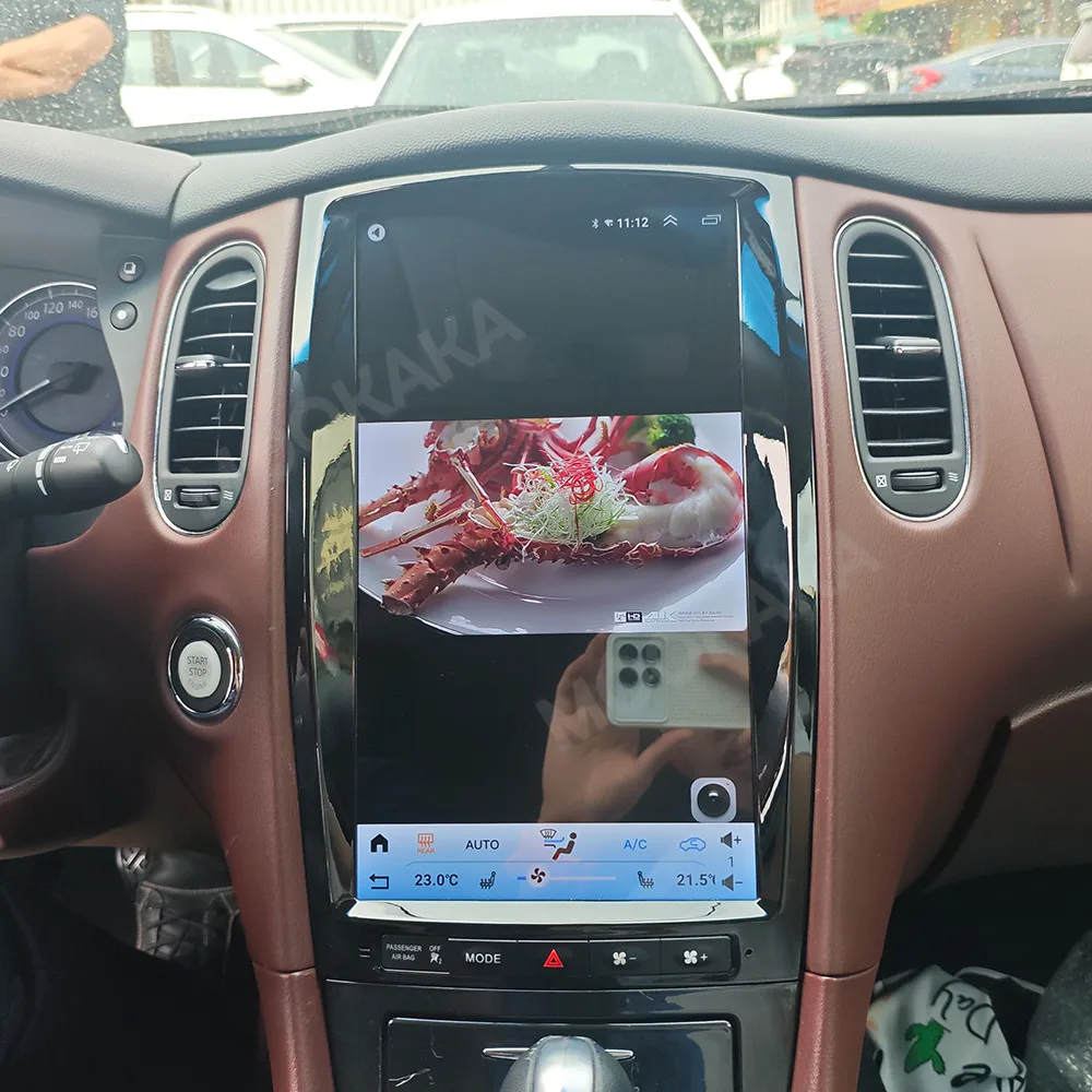 13.8 Inch Android 14 For Infiniti QX50 EX35 EX25 2013‑2022 Car Radio Multimedia Player GPS Navigation Wireless CarPlay DSP 4G HD