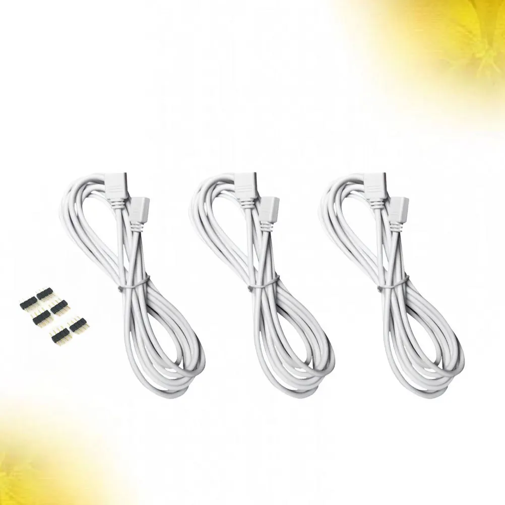 

9Pcs LED Strip Extension Cord Rgb Connector 2m Long Easy Install Weld Free Connection Cable for LED Light Strip Controller