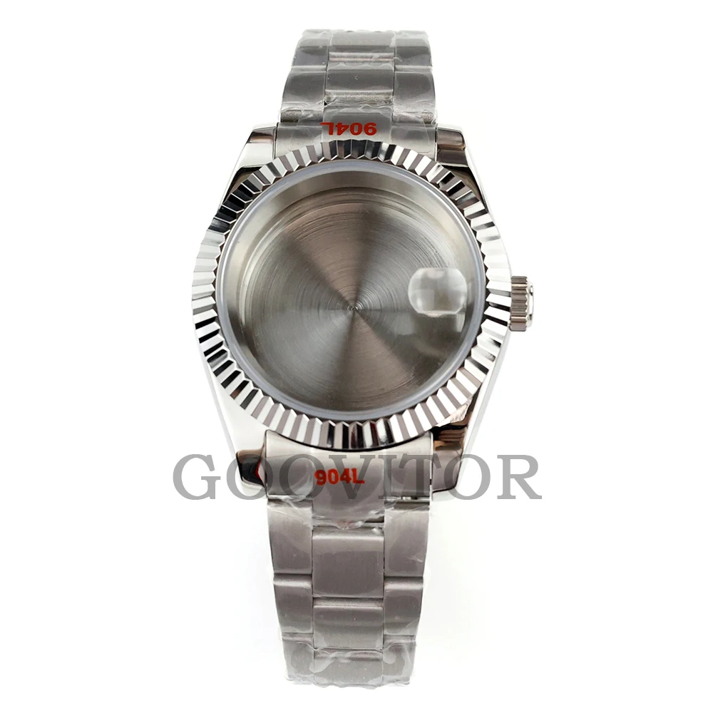 

36/39mm Watch Case For Seiko NH35 NH36 Movement 28.5MM Dial 316L Solid Stainless Steel Datejust Case Waterproof Oyster Bracelet